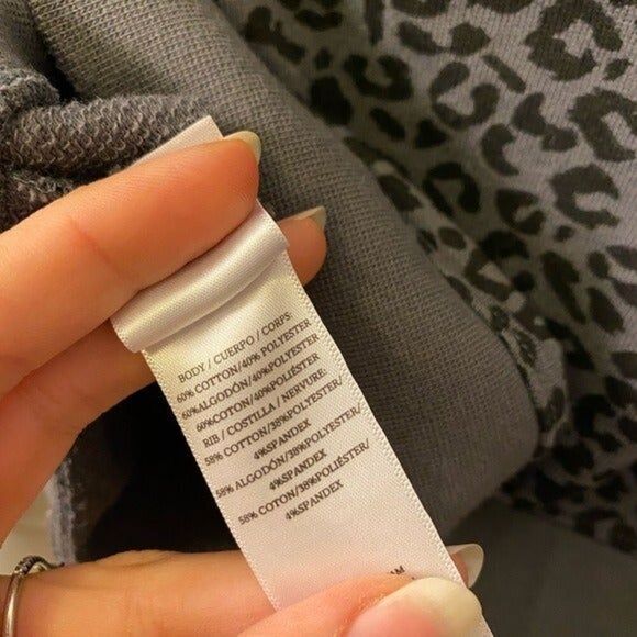 RAILS Marcie Cheetah Animal Print Crewneck Pullover Gray/Black Sz Small - Picture 8 of 9